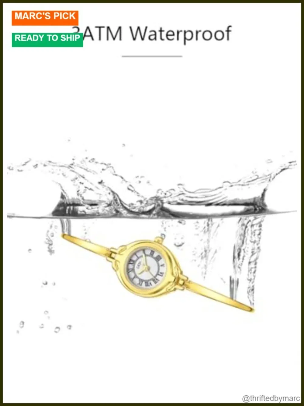 Classic Vintage Bangle-Style Elegant Dress Analog Quartz Women's Watch